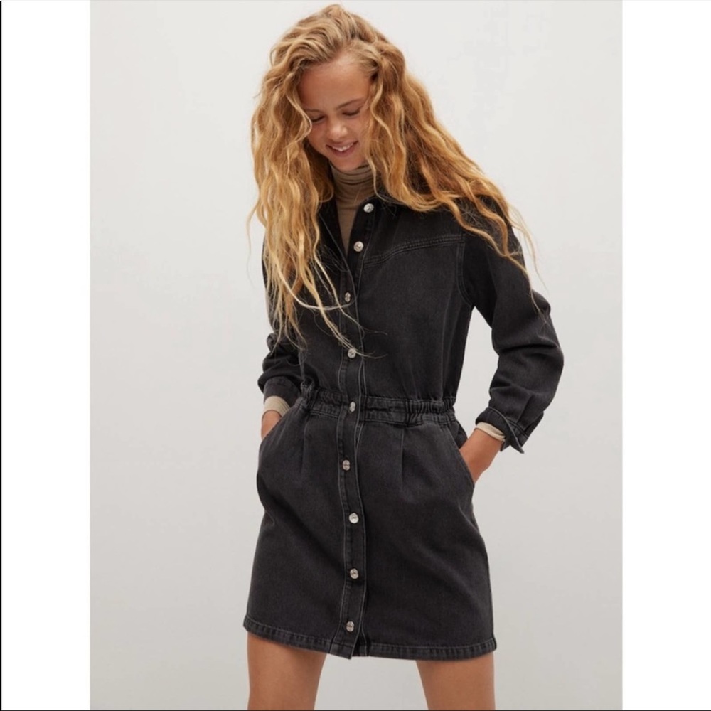 OPEN TO OFFERS Mango Black Denim Dress